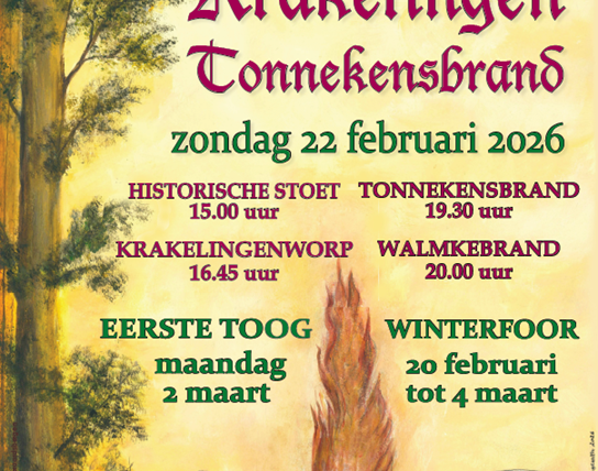 Krakelingen & Tonnekensbrand, Walmkebrand, winterfoor en Eerste Toog 2026