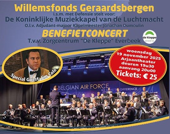 Benefiet Koninklijke Muziekkapel van de Luchtmacht en Jim Cole
